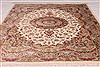 Qum Beige Hand Knotted 32 X 51 Area Rug 254-49139 Thumb 1