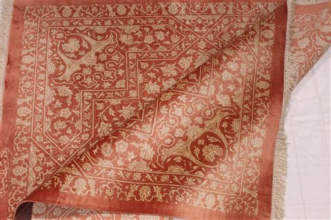 Qum Red Square Hand Knotted 33 X 33 Area Rug 254-49142 Image 13