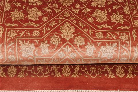Qum Red Square Hand Knotted 33 X 33 Area Rug 254-49142 Image 4