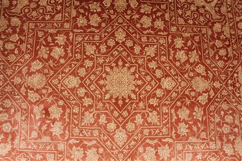 Qum Red Square Hand Knotted 33 X 33 Area Rug 254-49142 Image 6