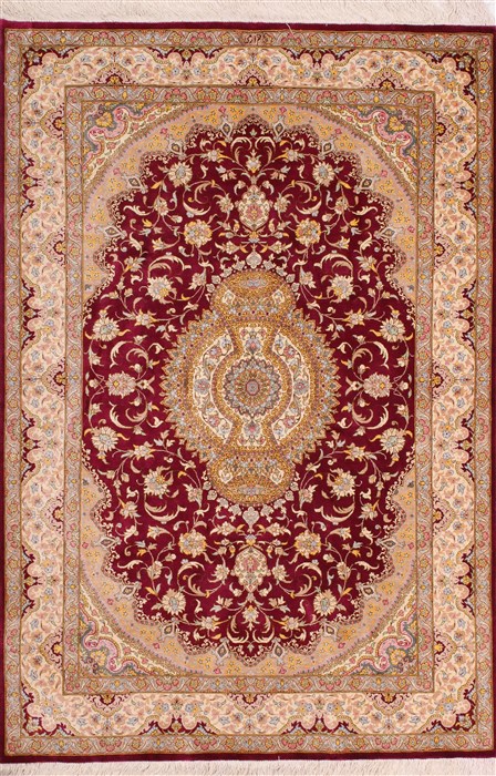 Qum Beige Hand Knotted 33 X 50 Area Rug 254-49147 Image 0