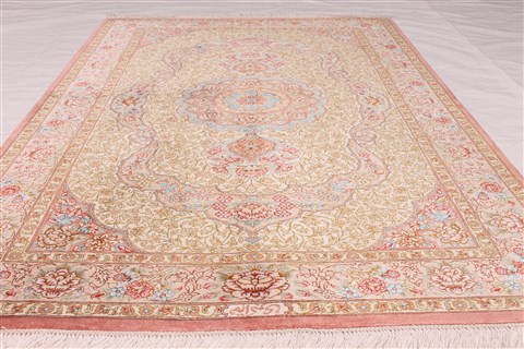 Qum Purple Hand Knotted 33 X 50 Area Rug 254-49150 Image 1
