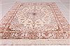Qum Beige Hand Knotted 34 X 51  Area Rug 254-49162 Thumb 1