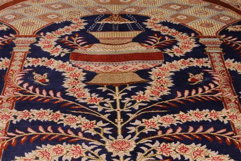 Qum Beige Hand Knotted 34 X 41 Area Rug 254-49163 Image 11