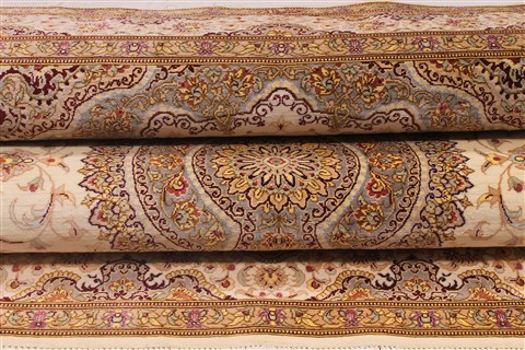 Qum Beige Hand Knotted 35 X 51 Area Rug 254-49165 Image 22