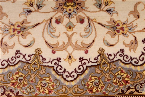 Qum Beige Hand Knotted 35 X 51 Area Rug 254-49165 Image 12