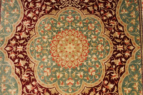 Qum Red Hand Knotted 33 X 41 Area Rug 254-49166 Image 14