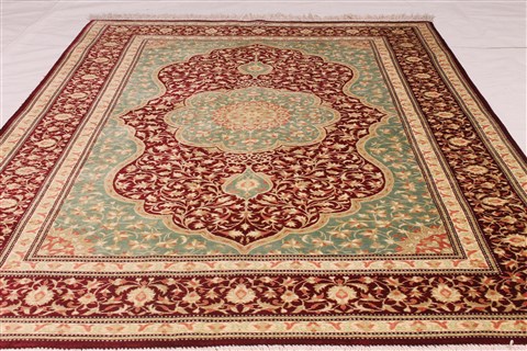 Qum Red Hand Knotted 33 X 41 Area Rug 254-49166 Image 5