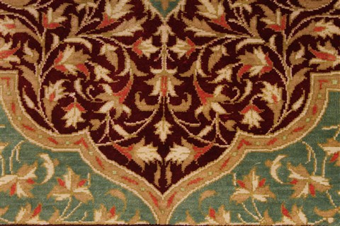 Qum Red Hand Knotted 33 X 41 Area Rug 254-49166 Image 9