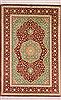 Qum Red Hand Knotted 33 X 41 Area Rug 254-49166 Thumb 0