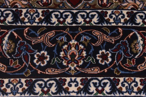 Isfahan Blue Hand Knotted 37 X 53 Area Rug 254-50335 Image 6