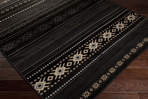 Surya Paramount Black 53 X 76 Area Rug PAR1047-5376 800-54573 Image 1