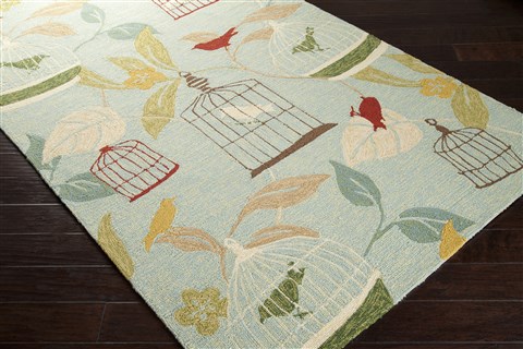Surya Rain Green 30 X 50 Area Rug RAI1128-35 800-55973 Image 1