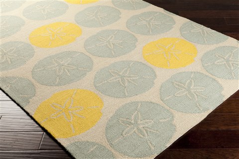 Surya Rain Yellow 50 X 80 Area Rug RAI1129-58 800-55981 Image 1
