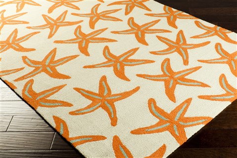 Surya Rain Orange 80 X 100 Area Rug RAI1136-810 800-56010 Image 1