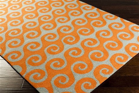 Surya Rain Orange 20 X 30 Area Rug RAI1138-23 800-56020 Image 1