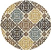 Surya Rain Yellow Round 80 X 80 Area Rug RAI1151-8RD 800-56116 Thumb 0