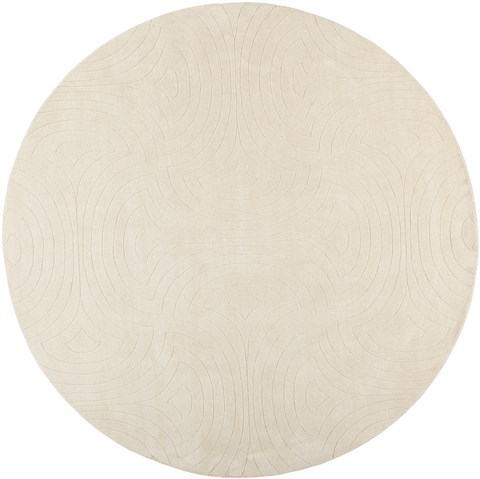 Surya Sculpture White Round 80 X 80 Area Rug SCU7549-8RD 800-58383 Image 0