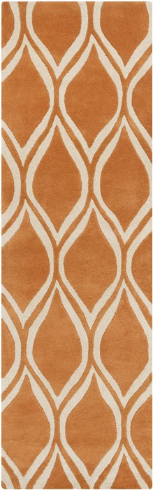 Surya Stamped Orange Runner 26 X 80 Area Rug STM821-268 800-59851 Image 0