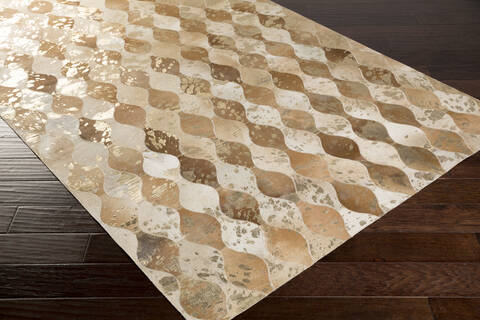 2x3 Hide Rug Surya Trail White Rectangle 2x3 ft hair on hide Carpet 60628 | SKU 60628