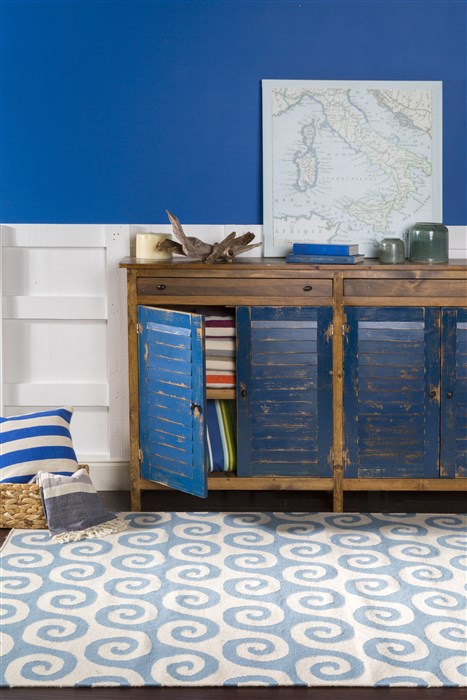 Surya Yacht Club Blue Runner 26 X 80 Area Rug YTC2031-268 800-61831 Image 1