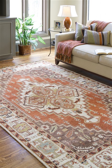Surya Zeus Red Runner 6 to 9 ft Wool Carpet 61836 | SKU 61836