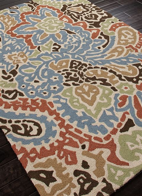 Jaipur Living Barcelona I O Blue Rectangle 5x8 ft polypropylene Carpet ...