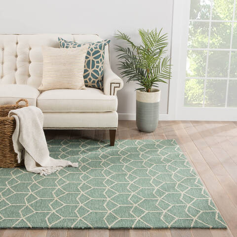Jaipur Living Barcelona I-O Green 20 X 30 Area Rug RUG117519 803-62895 Image 4