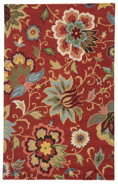 Jaipur Living Hacienda Red Rectangle 2x3 ft Wool Carpet 65138