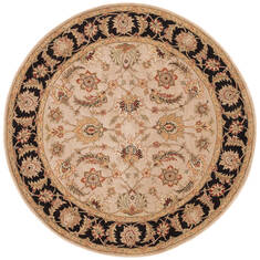 Jaipur Living Mythos Beige Round 7 to 8 ft Wool Carpet 66615