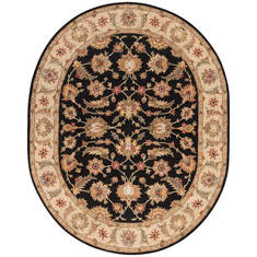 Jaipur Living Mythos Black Oval 8x11 ft and Larger Wool Carpet 66626