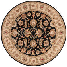 Jaipur Living Mythos Black Round 7 to 8 ft Wool Carpet 66632