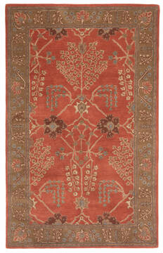 Jaipur Living Poeme Orange Rectangle 5x8 ft Wool Carpet 67469