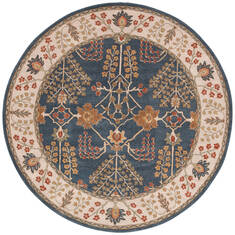 Jaipur Living Poeme Blue Round 7 to 8 ft Wool Carpet 67523