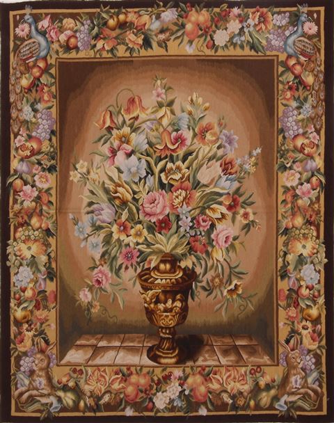 Tapestry Beige Hand Knotted 38 X 48  Area Rug 254-68323 Image 0