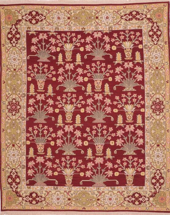 Sumak Red Hand Knotted 80 X 100  Area Rug 301-68330 Image 0