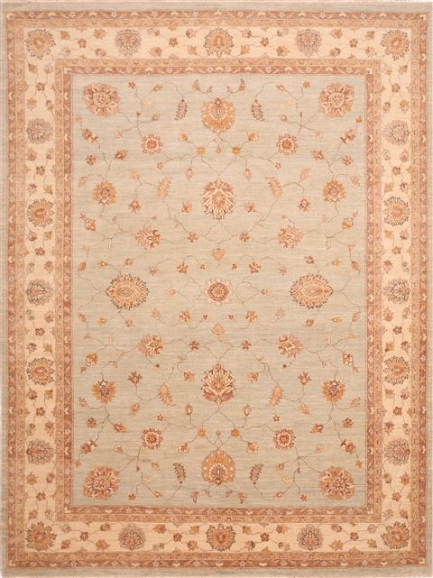 Pishavar Blue Hand Knotted 88 X 119  Area Rug 301-68493 Image 0