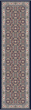 Dynamic ANCIENT GARDEN Blue Runner 10 to 12 ft polypropylene Carpet 68687