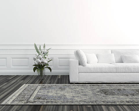 Dynamic ANCIENT GARDEN Grey Runner 22 X 110 Area Rug AN212575599656 801-68725 Image 4