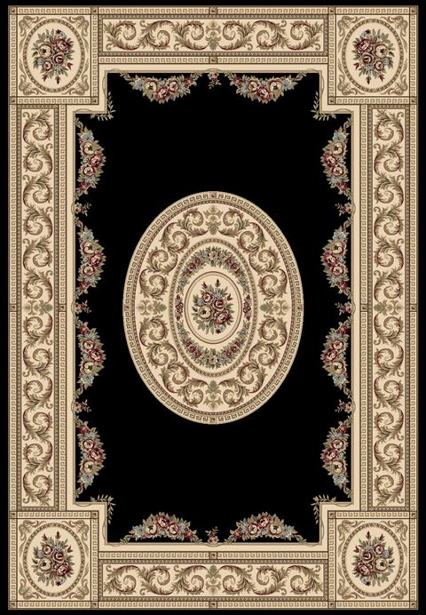 Dynamic ANCIENT GARDEN Black Runner 22 X 77 Area Rug AN28572263363 801-68757 Image 0