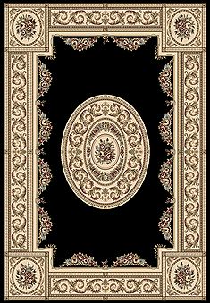 Dynamic ANCIENT GARDEN Black Runner 2'2" X 7'7" Area Rug AN28572263363 801-68757
