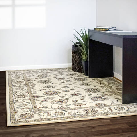 Dynamic ANCIENT GARDEN Beige Runner 22 X 77 Area Rug AN28573656464 801-68763 Image 1