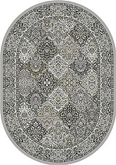 Dynamic ANCIENT GARDEN Grey Oval 3x5 ft  Carpet 68772