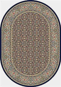 Dynamic ANCIENT GARDEN Blue Oval 2'7" X 4'7" Area Rug ANOV35570113464 801-68775