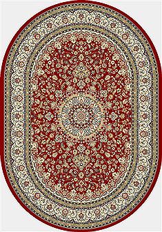 Dynamic ANCIENT GARDEN Red Oval 2'7" X 4'7" Area Rug ANOV35571191414 801-68779