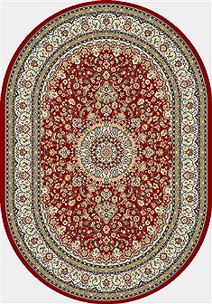 Dynamic ANCIENT GARDEN Red Oval 3x5 ft  Carpet 68779
