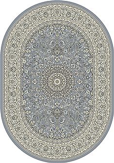 Dynamic ANCIENT GARDEN Blue Oval 2'7" X 4'7" Area Rug ANOV35571194646 801-68781