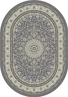 Dynamic ANCIENT GARDEN Grey Oval 2'7" X 4'7" Area Rug ANOV35571195666 801-68782