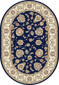 Dynamic ANCIENT GARDEN Blue Oval 2'7" X 4'7" Area Rug ANOV35573653464 801-68794