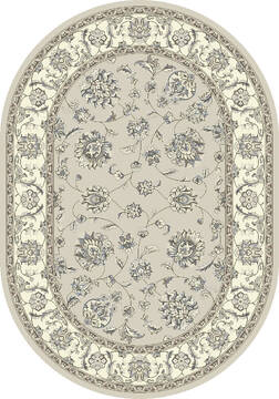 Dynamic ANCIENT GARDEN Grey Oval 3x5 ft  Carpet 68799